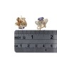 Oval Tanzanite Bag/Rd Diamond Earrings